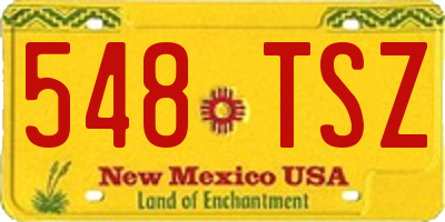 NM license plate 548TSZ