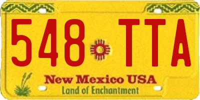 NM license plate 548TTA