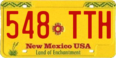 NM license plate 548TTH