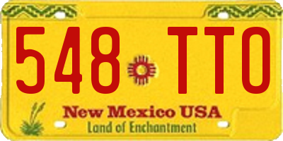 NM license plate 548TTO