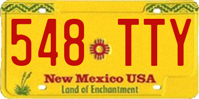 NM license plate 548TTY
