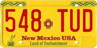 NM license plate 548TUD