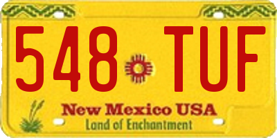 NM license plate 548TUF