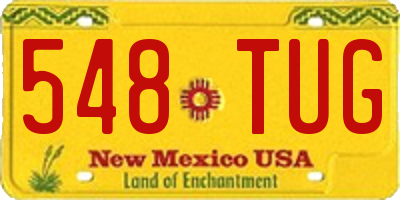 NM license plate 548TUG