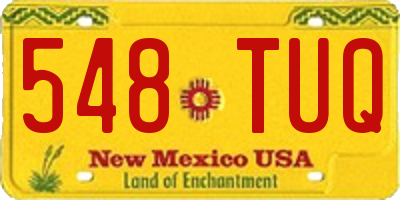 NM license plate 548TUQ