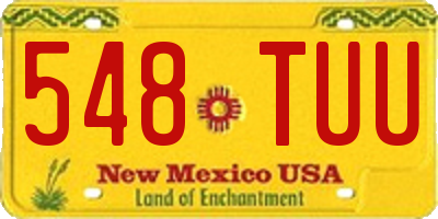 NM license plate 548TUU