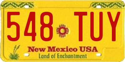 NM license plate 548TUY