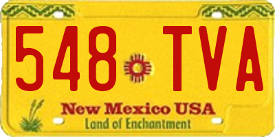NM license plate 548TVA