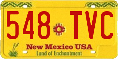 NM license plate 548TVC