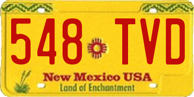 NM license plate 548TVD