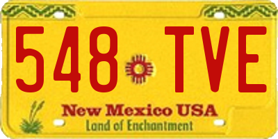 NM license plate 548TVE