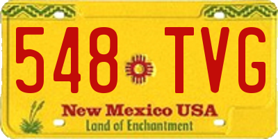 NM license plate 548TVG