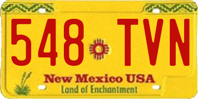 NM license plate 548TVN
