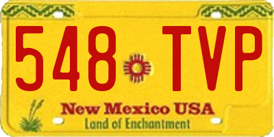 NM license plate 548TVP