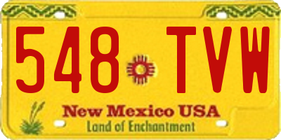 NM license plate 548TVW