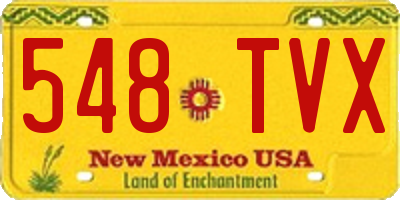 NM license plate 548TVX