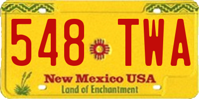 NM license plate 548TWA