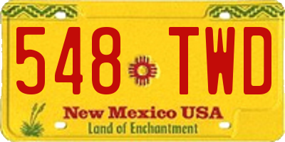 NM license plate 548TWD