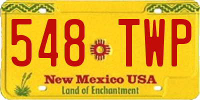 NM license plate 548TWP