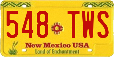 NM license plate 548TWS