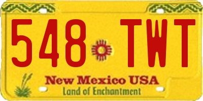 NM license plate 548TWT