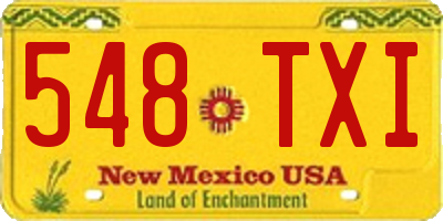 NM license plate 548TXI