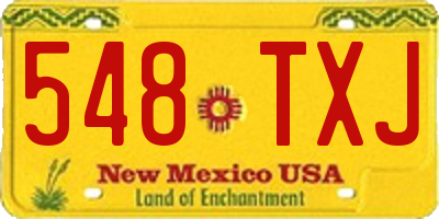 NM license plate 548TXJ