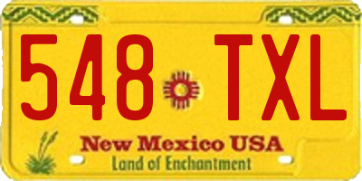 NM license plate 548TXL