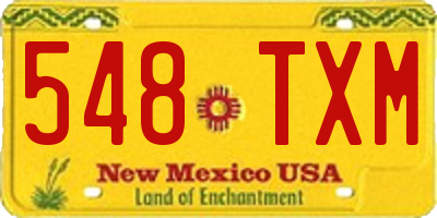 NM license plate 548TXM