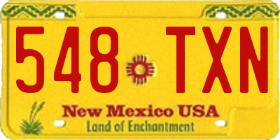 NM license plate 548TXN