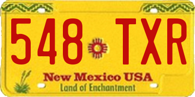 NM license plate 548TXR