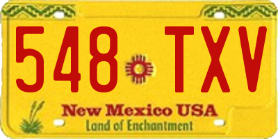 NM license plate 548TXV
