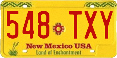 NM license plate 548TXY