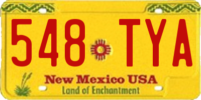 NM license plate 548TYA