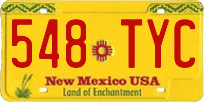 NM license plate 548TYC