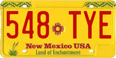 NM license plate 548TYE