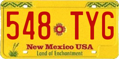 NM license plate 548TYG