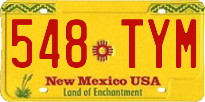 NM license plate 548TYM