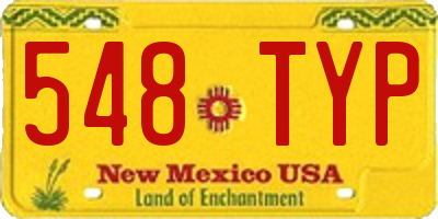 NM license plate 548TYP