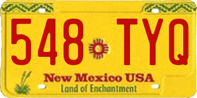 NM license plate 548TYQ