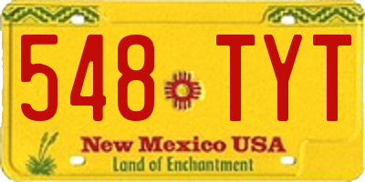 NM license plate 548TYT