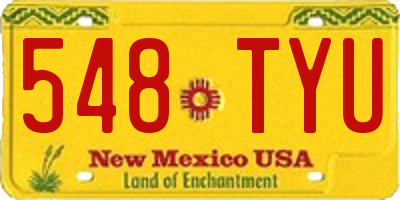 NM license plate 548TYU