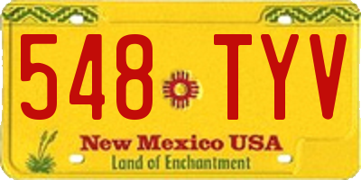 NM license plate 548TYV