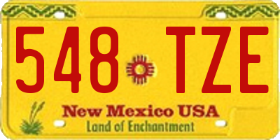 NM license plate 548TZE