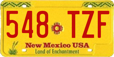 NM license plate 548TZF