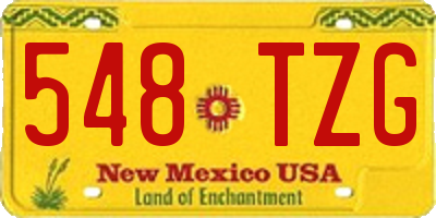 NM license plate 548TZG