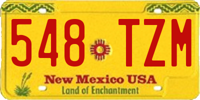 NM license plate 548TZM