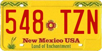 NM license plate 548TZN