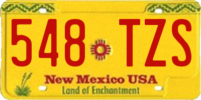 NM license plate 548TZS