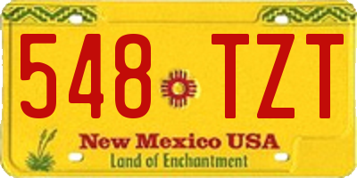 NM license plate 548TZT